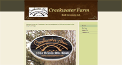 Desktop Screenshot of creekwaterfarm.com