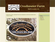 Tablet Screenshot of creekwaterfarm.com